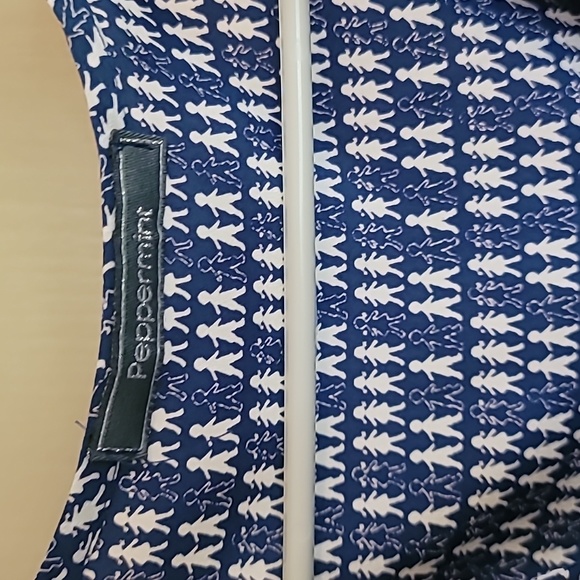 Peppermint medium 100% polyester dress with lace design down the chest - Picture 4 of 6